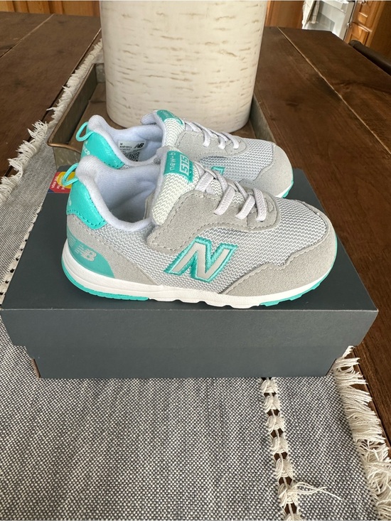 New Balance Other - New Balance Kids' 515 Grey & Teal Casual Sneakers